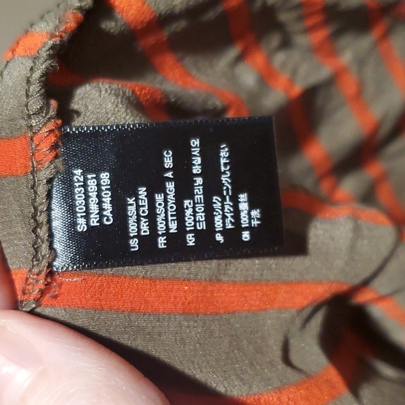 100% Silk Forever 21 Olive Green Pocket Tank - L - Picture 4 of 7